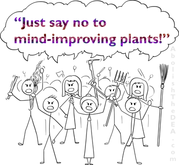 protesting American Drug Warriors just say no to mind-improving plants