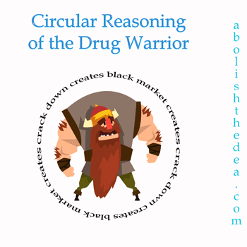 circular reasoning of drug warrior law enforcement: create black market, punish the violence it creates, and repeat