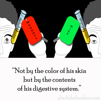 Drug Testing: not by the color of his skin but by the contents of his digestive system. - from AbolishTheDEA.com