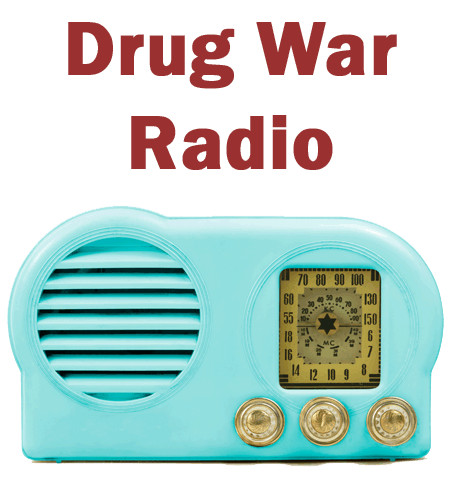 old time radio playing Drug War comedy sketches