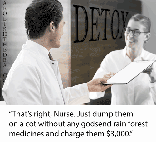 Nurse hands patient report to doctor, who says: 'That's right, Nurse. Just dump them on a coat without any godsend rain forest medicines and charge them $3,000.'