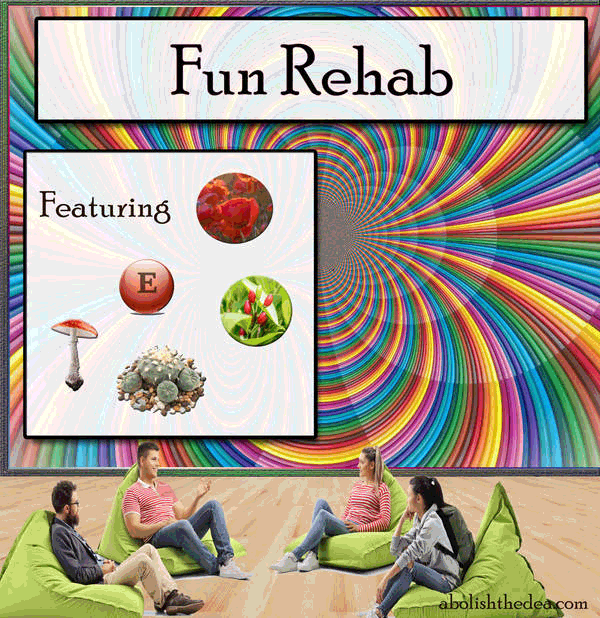 Make rehab fun again. Use a vast variety of psychoactive medicines shaman-like to help, not to enforce a hypocritically defined Christian Science sobriety.