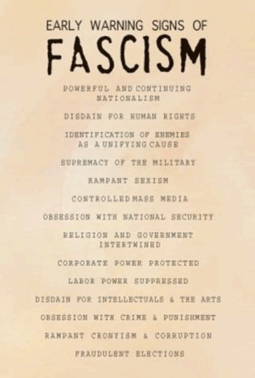 The Drug War ticks all the boxes on the Holocaust Museum's 12 'signs of early fascism'